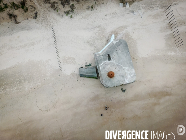 Ancien bunker sur la plage