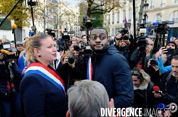 Rassemblement de soutien au député Carlos Martens Bilongo devant l Assemblée nationale