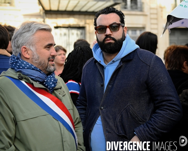 Rassemblement de soutien au député Carlos Martens Bilongo devant l Assemblée nationale