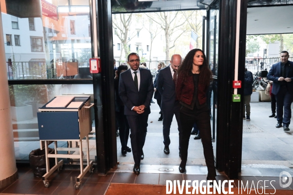 Pap ndiaye  sarah el hairy et jean noel barrot - lancement de pix 6eme