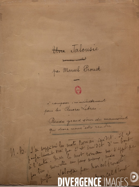 Marcel Proust. La fabrique de l oeuvre. Exposition à la BNF, site François Mitterrand.