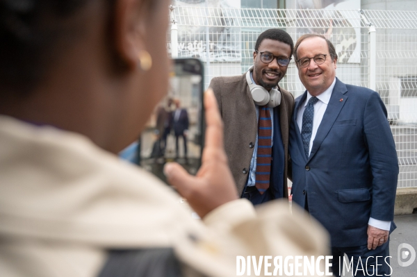 François Hollande. Déplacement à Lyon.