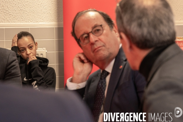 François Hollande. Déplacement à Lyon.