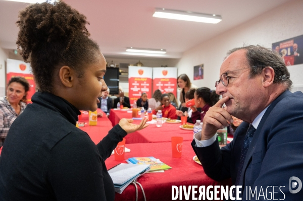 François Hollande. Déplacement à Lyon.