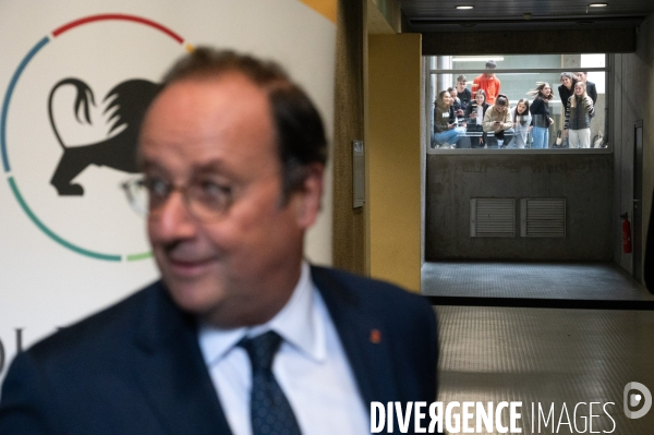 François Hollande. Déplacement à Lyon.