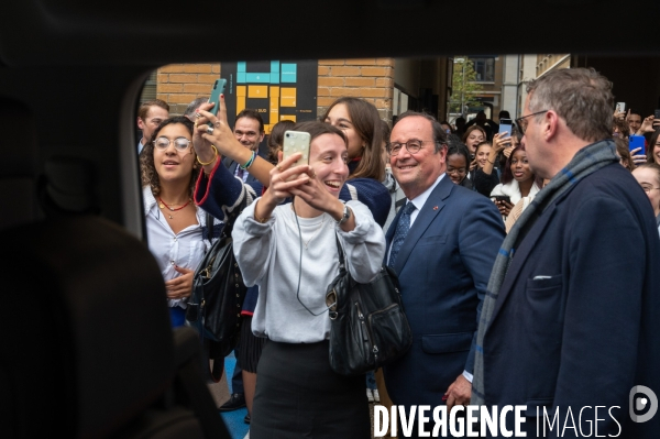 François Hollande. Déplacement à Lyon.