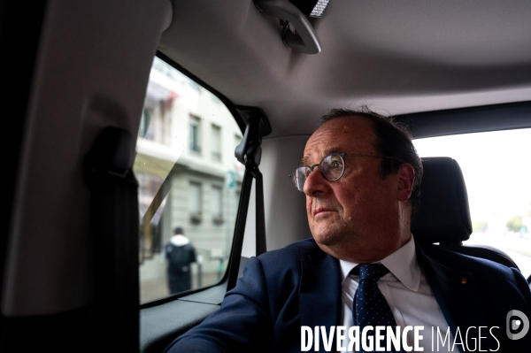 François Hollande. Déplacement à Lyon.