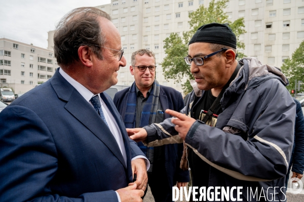 François Hollande. Déplacement à Lyon.