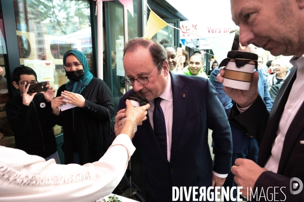 François Hollande. Déplacement à Lyon.