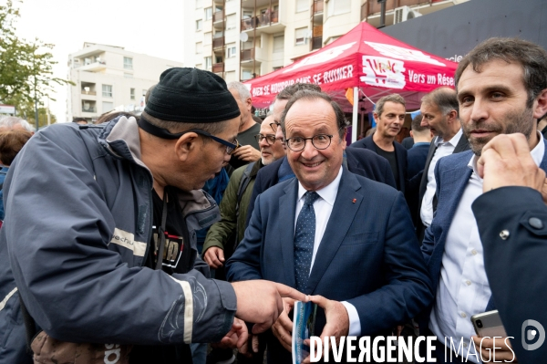 François Hollande. Déplacement à Lyon.