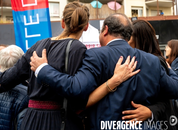 François Hollande. Déplacement à Lyon.