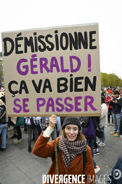 Demonstration Nous Toutes in Paris against sexist and sexual violence. Manifestation Nous Toutes à Paris contre les violences sexistes et sexuelles.