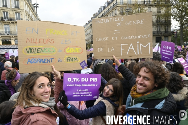 Demonstration Nous Toutes in Paris against sexist and sexual violence. Manifestation Nous Toutes à Paris contre les violences sexistes et sexuelles.