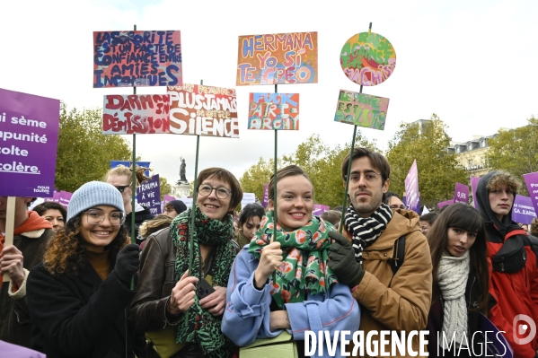 Demonstration Nous Toutes in Paris against sexist and sexual violence. Manifestation Nous Toutes à Paris contre les violences sexistes et sexuelles.