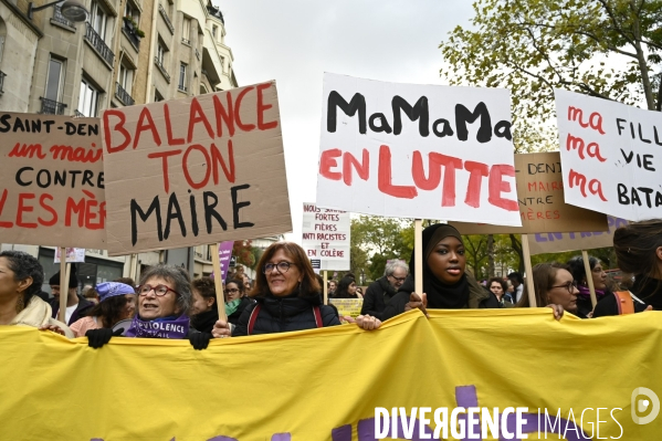 Demonstration Nous Toutes in Paris against sexist and sexual violence. Manifestation Nous Toutes à Paris contre les violences sexistes et sexuelles.