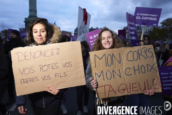 Manifestation contre les violences faites aux femmes