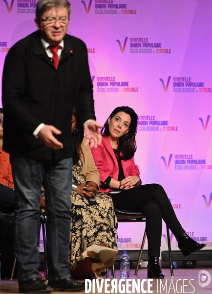 Jean Luc Melenchon avec Sophia CHIKIROU