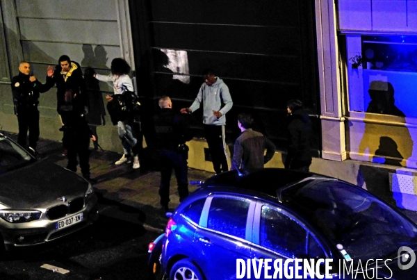 Intervention de la police aprés une bagarre de rue suite à une embrouille
