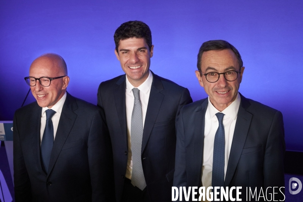 Audition des trois candidats à la présidence LR