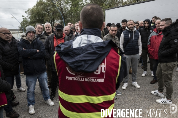 Grève des salariés de l entreprise Ponticelli