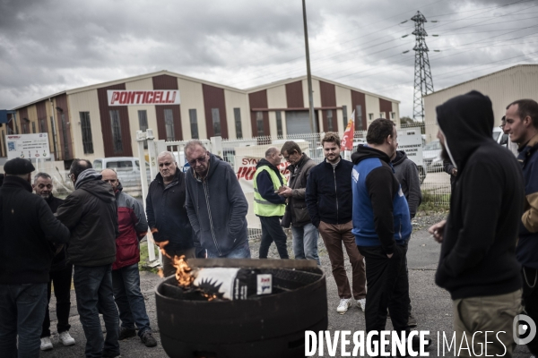 Grève des salariés de l entreprise Ponticelli