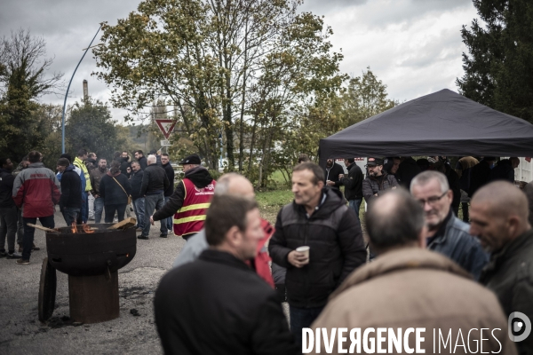 Grève des salariés de l entreprise Ponticelli