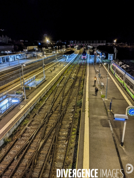 Gare de Laon de nuit