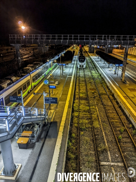 Gare de Laon de nuit