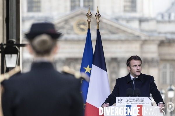 Emmanuel Macron, hommage à Pierre Soulages