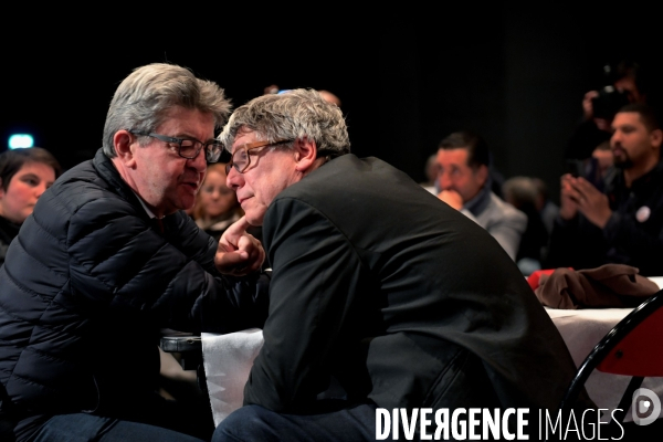 Jean Luc Mélenchon avec Éric Coquerel