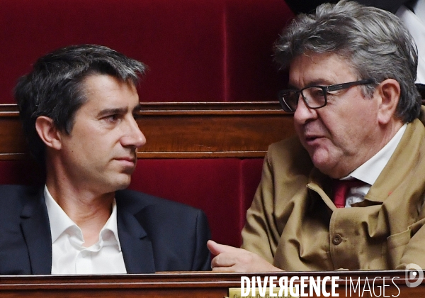 François Ruffin avec Jean Luc Melenchon