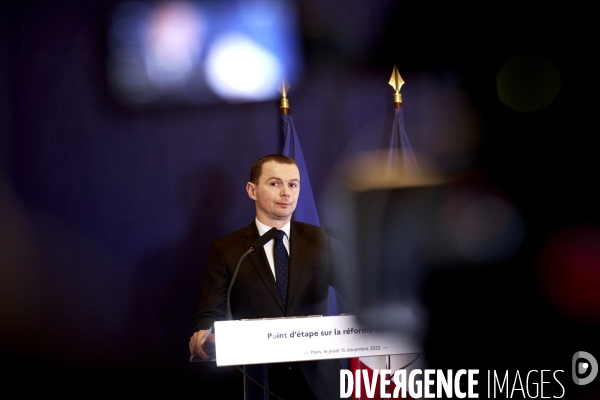 Olivier Dussopt, ministre du travail, point d étape reforme retraites