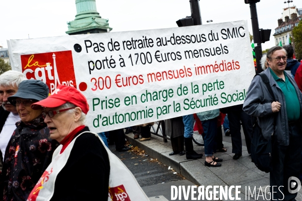 Manifestation nationale des retraités, Paris