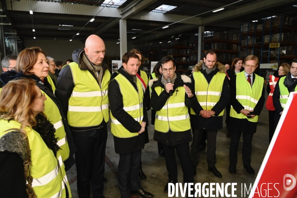 Déplacement de Roland Lescure et de Clément Beaune au Port de Gennevilliers