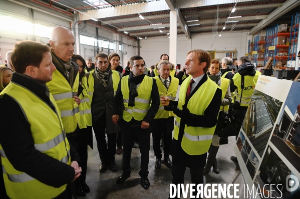 Déplacement de Roland Lescure et de Clément Beaune au Port de Gennevilliers