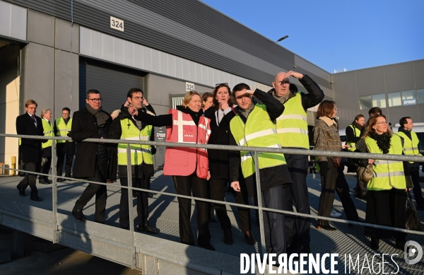 Déplacement de Roland Lescure et de Clément Beaune au Port de Gennevilliers