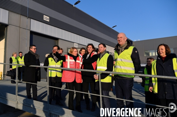 Déplacement de Roland Lescure et de Clément Beaune au Port de Gennevilliers