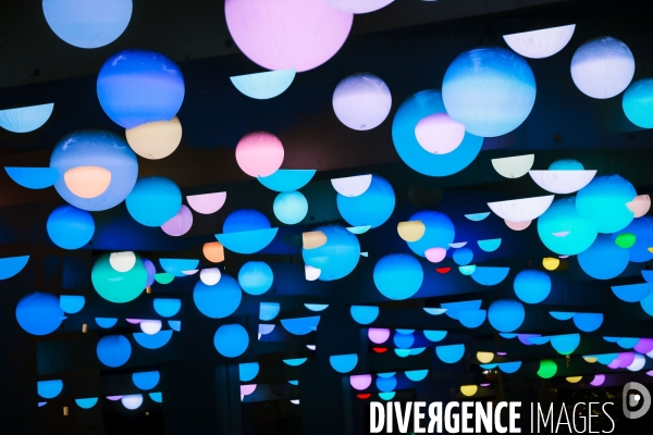 Installation artistique lumineuse  Pixel Avenue  à Saint Denis