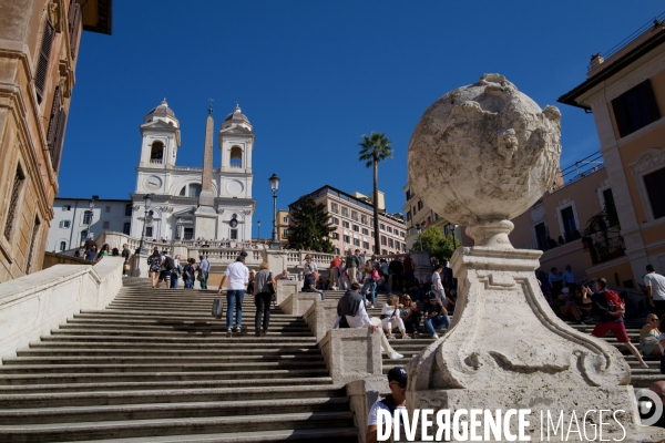 Rome /  L escalier de la Trinité des Monts