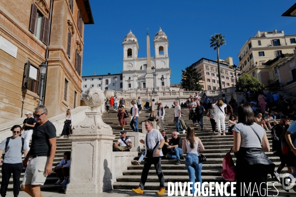Rome /  L escalier de la Trinité des Monts