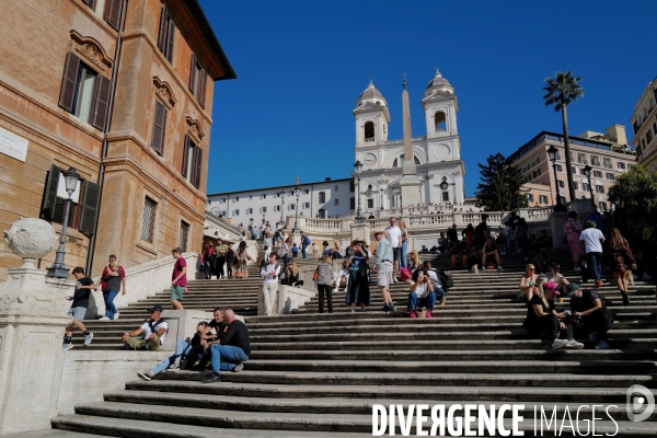Rome /  L escalier de la Trinité des Monts