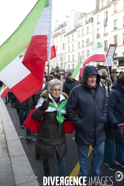 Iran la révolte. Manifestation en soutien à la contestation iranienne, aux femmes iraniennes, et contre le pouvoir en Iran.