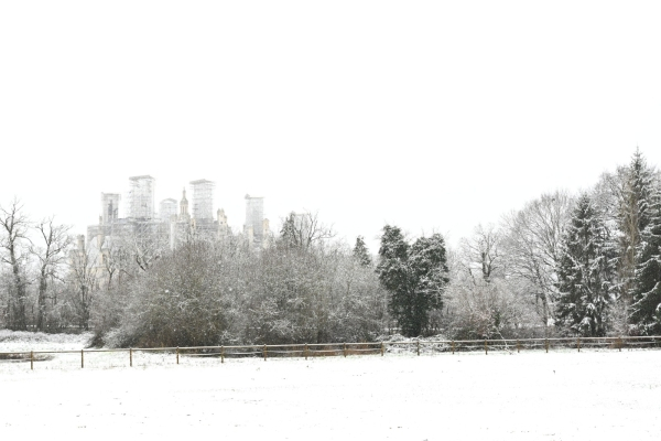 Chambord sous la neige