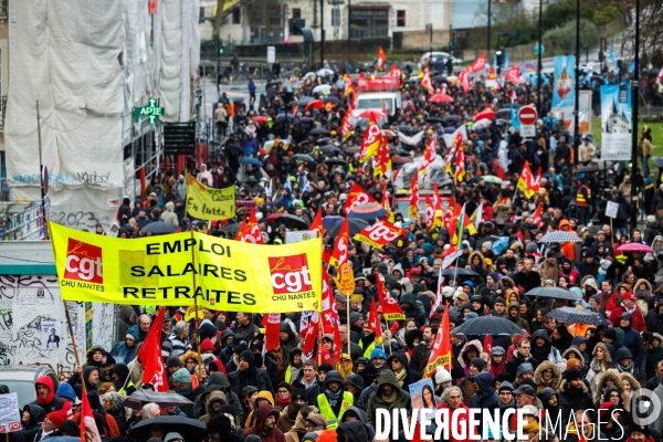 Manifestation contre la réforme des retraites à Nantes