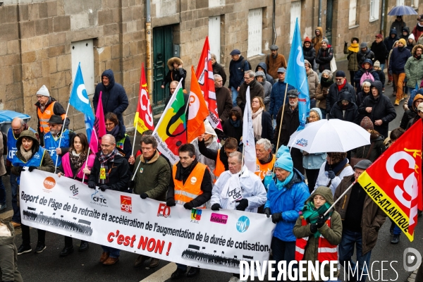 Manifestation contre la réforme des retraites à Nantes