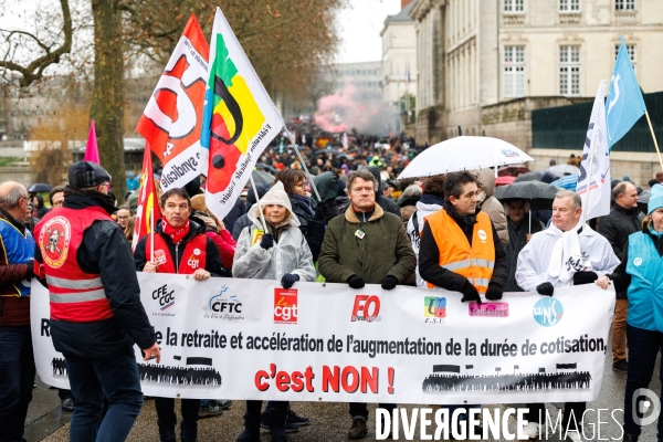 Manifestation contre la réforme des retraites à Nantes