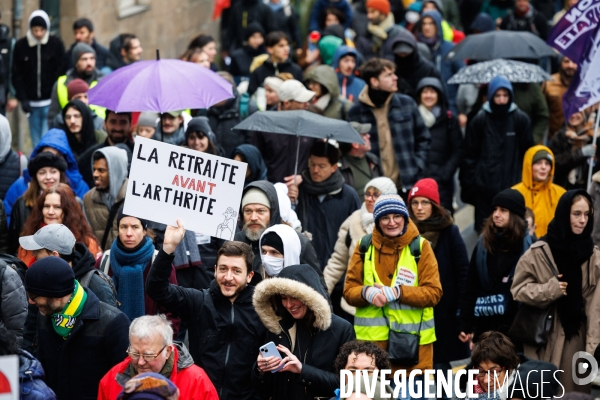 Manifestation contre la réforme des retraites à Nantes