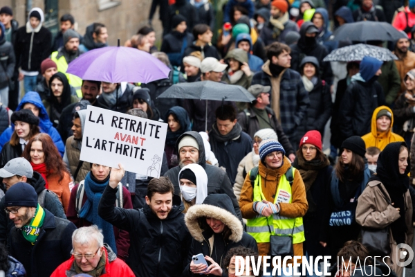 Manifestation contre la réforme des retraites à Nantes