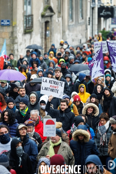 Manifestation contre la réforme des retraites à Nantes