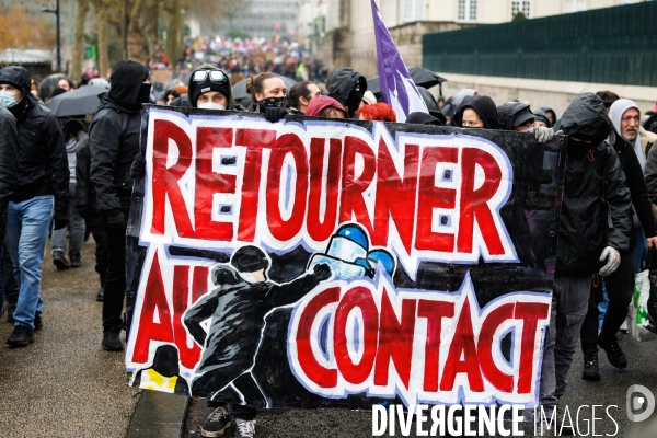 Manifestation contre la réforme des retraites à Nantes